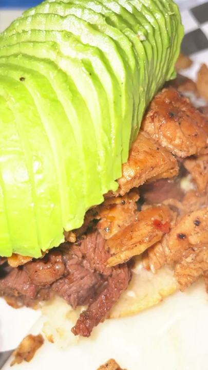 Arepa with avocado